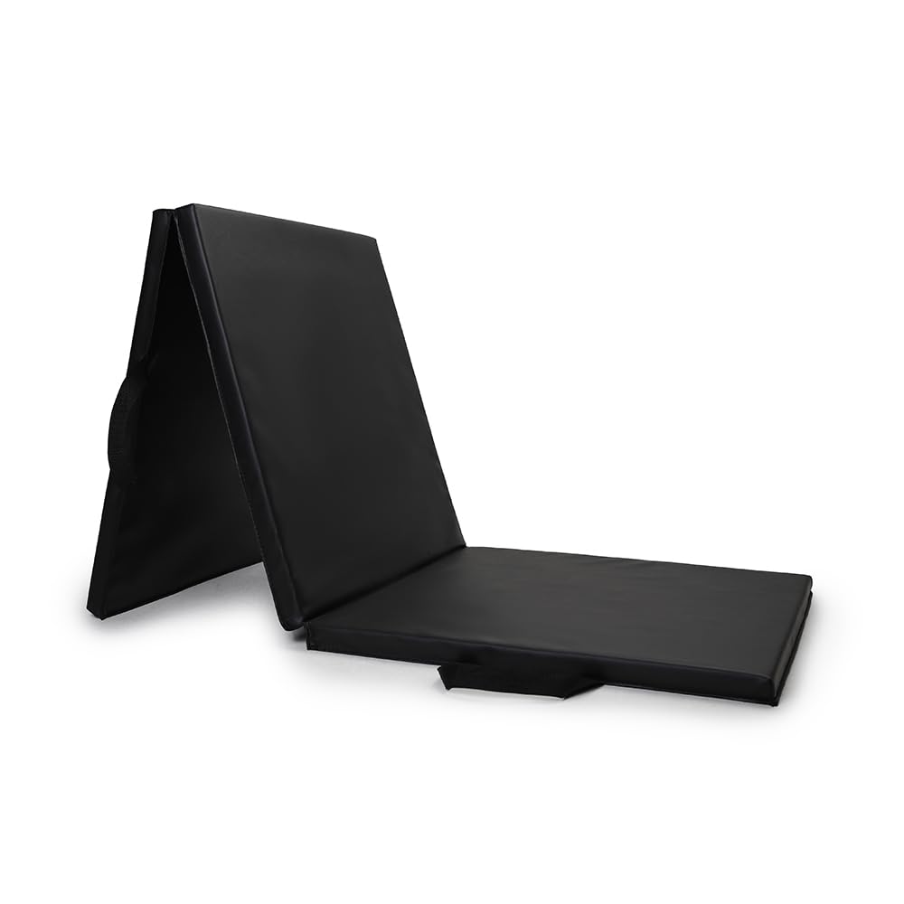 NORTHERN Yoga Mat Exercise Fitness Tri-Fold Foam Mat Extra Thick Non Slip Large Padded Stretching Home Gym Equipment Accessory 3 Folding Multi-Purpose Workout with Carrying Handle