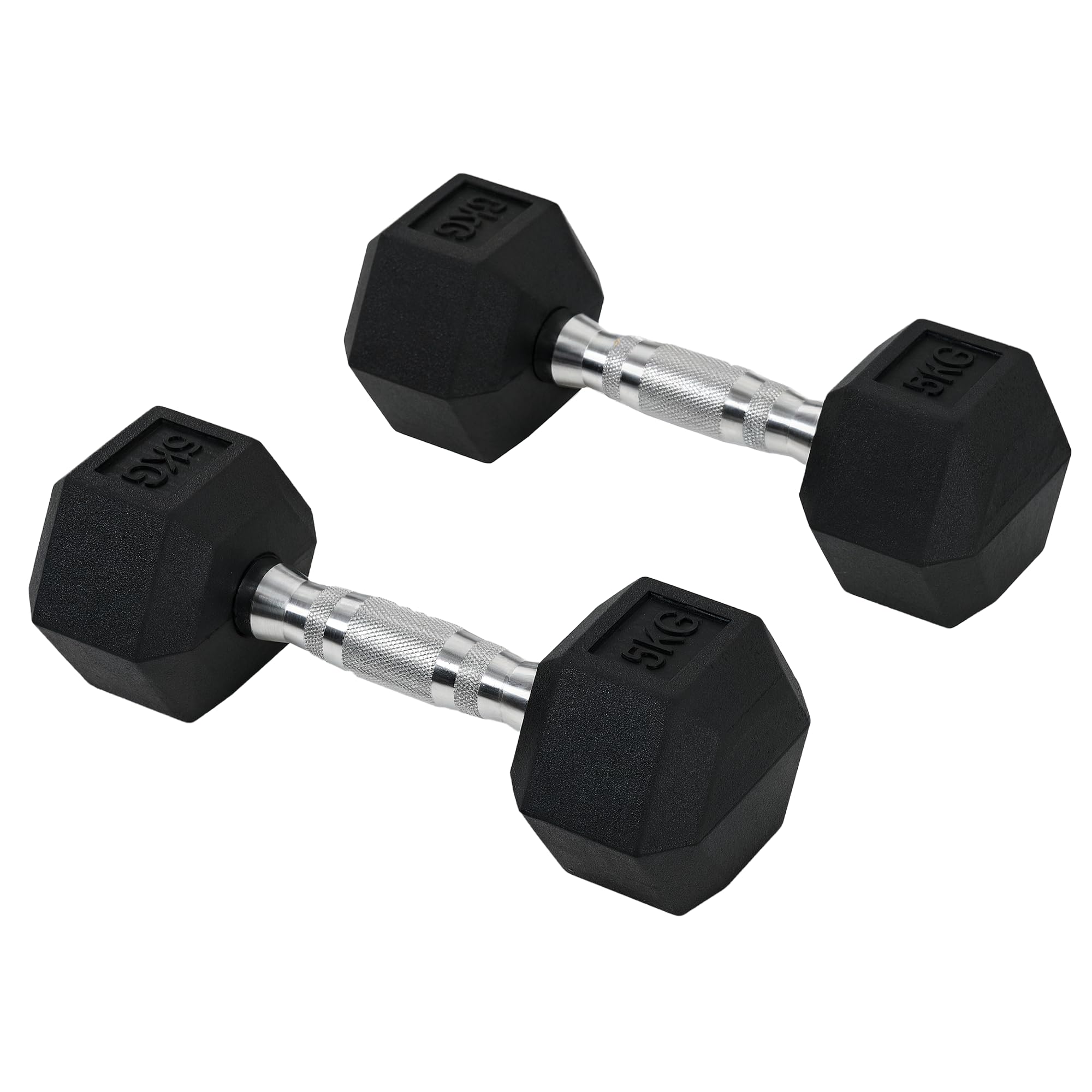 HOMCOM 2x4kg/2x5kg/2x6kg/2x8kg/2x10kg Rubber Dumbbell Sports Hex Weights Sets Home Gym Fitness Hexagonal Dumbbells Kit Weight Lifting Exercise