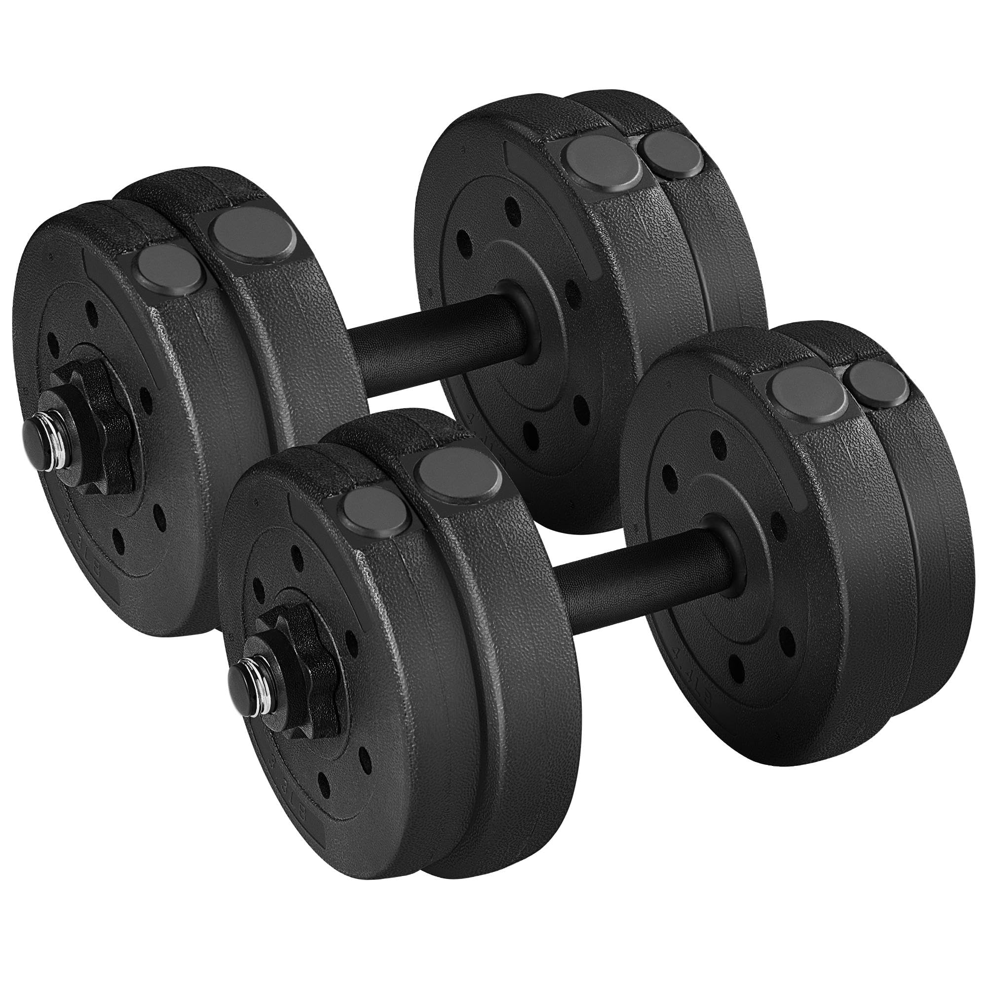 Yaheetech 30KG/25KG/20KG/15KG Adjustable Dumbbells Weight Lifting Training Set Dumbbells Set (sold as a pair) Home Gym Fitness for Men/Women