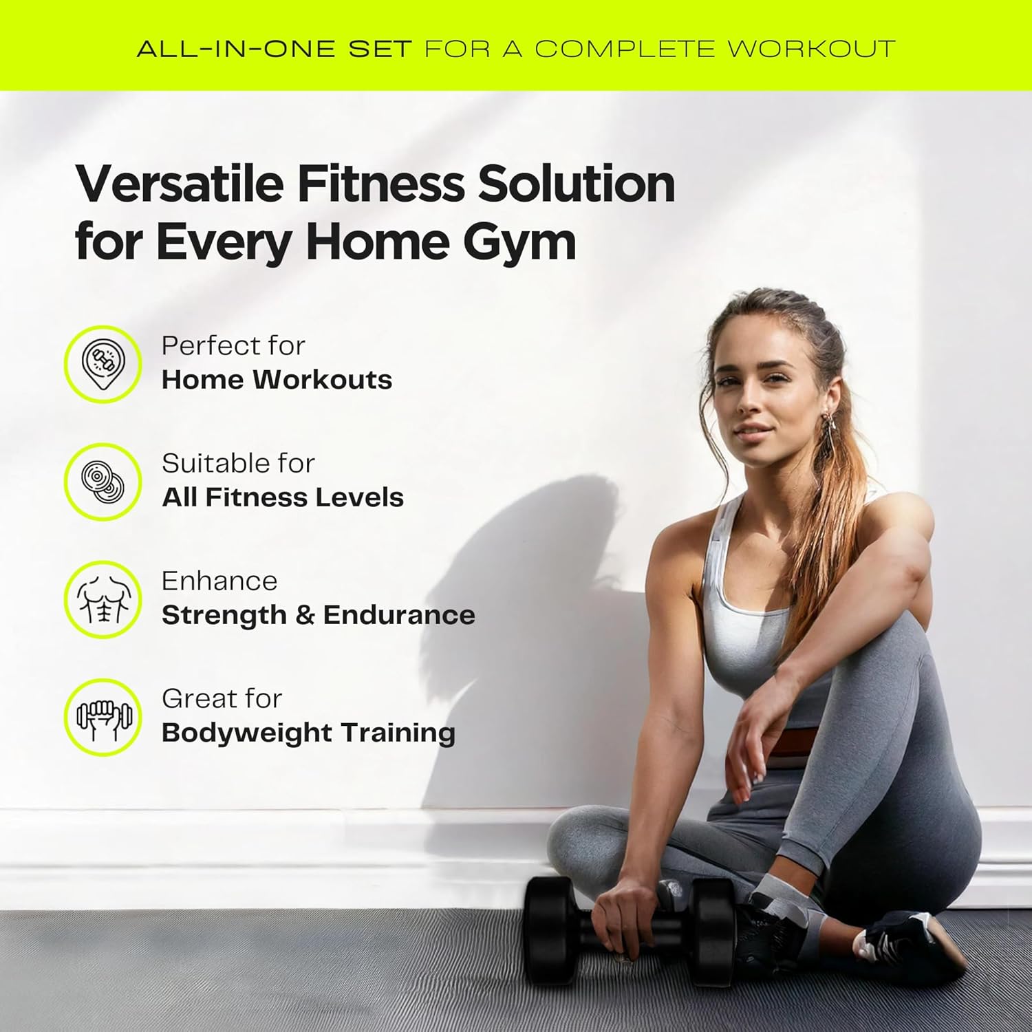 Straame Dumbbell Set with carry Rack - Hand Weights for Men & Women - 1kg, 2kg, 3kg Tree Set for Home Workout, Strength Training & Fitness – Durable, Easy to Use