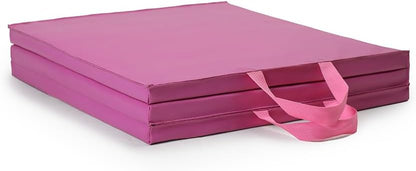 NORTHERN Yoga Mat Exercise Fitness Tri-Fold Foam Mat Extra Thick Non Slip Large Padded Stretching Home Gym Equipment Accessory 3 Folding Multi-Purpose Workout with Carrying Handle