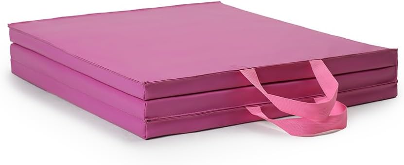 NORTHERN Yoga Mat Exercise Fitness Tri-Fold Foam Mat Extra Thick Non Slip Large Padded Stretching Home Gym Equipment Accessory 3 Folding Multi-Purpose Workout with Carrying Handle