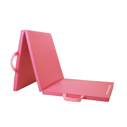 NORTHERN Yoga Mat Exercise Fitness Tri-Fold Foam Mat Extra Thick Non Slip Large Padded Stretching Home Gym Equipment Accessory 3 Folding Multi-Purpose Workout with Carrying Handle