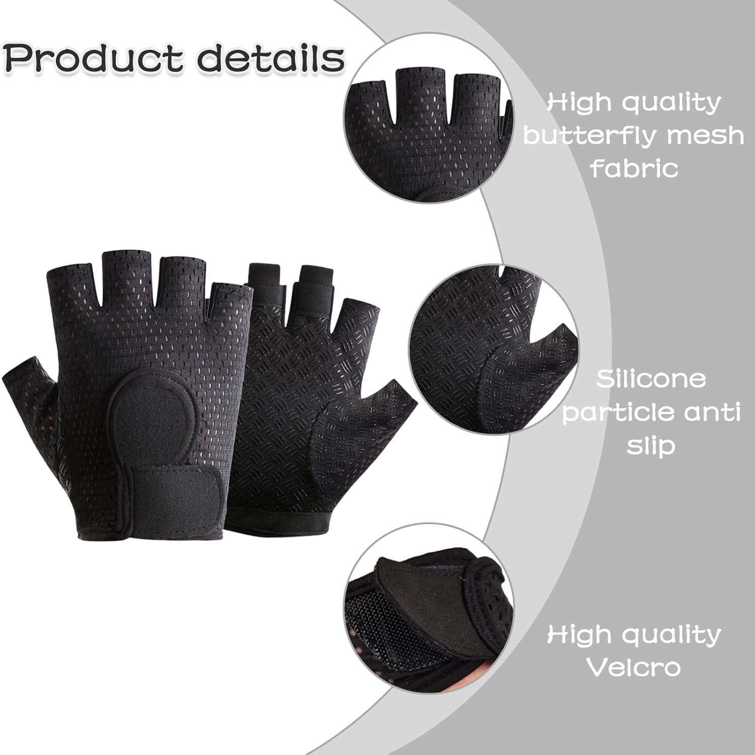 Gym Gloves Women Weight Lifting Gloves Women Workout Glove Women Weightlifting Glove for Weightlifting Cycling Strength Training Fitness (Black)