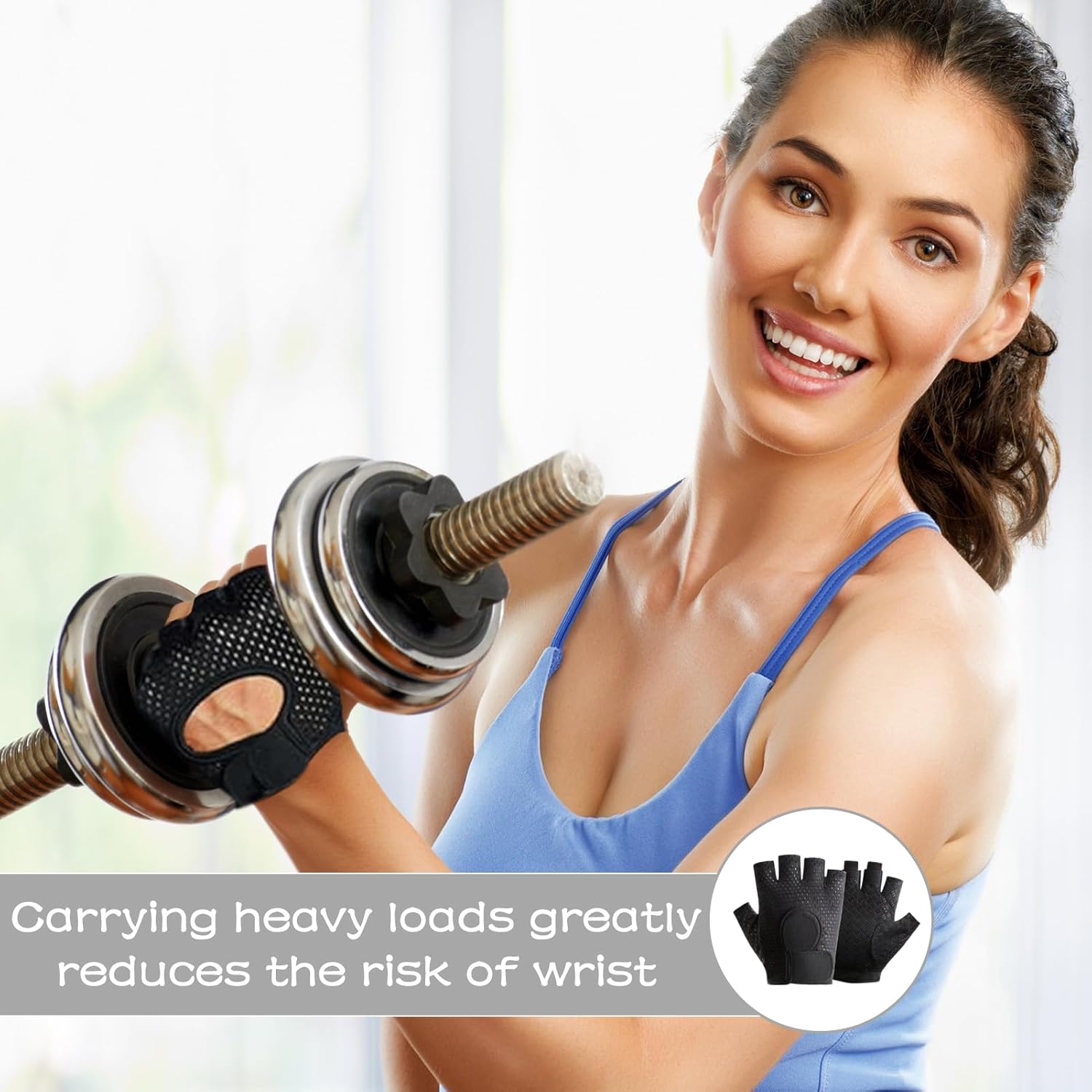 Gym Gloves Women Weight Lifting Gloves Women Workout Glove Women Weightlifting Glove for Weightlifting Cycling Strength Training Fitness (Black)