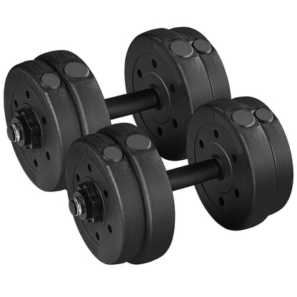 Yaheetech 30KG/25KG/20KG/15KG Adjustable Dumbbells Weight Lifting Training Set Dumbbells Set (sold as a pair) Home Gym Fitness for Men/Women