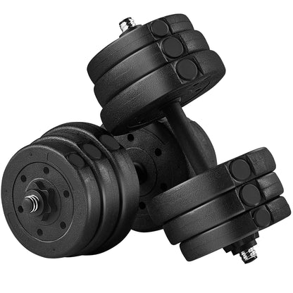 Yaheetech 30KG/25KG/20KG/15KG Adjustable Dumbbells Weight Lifting Training Set Dumbbells Set (sold as a pair) Home Gym Fitness for Men/Women