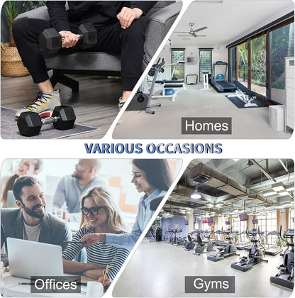 HOMCOM 2x4kg/2x5kg/2x6kg/2x8kg/2x10kg Rubber Dumbbell Sports Hex Weights Sets Home Gym Fitness Hexagonal Dumbbells Kit Weight Lifting Exercise