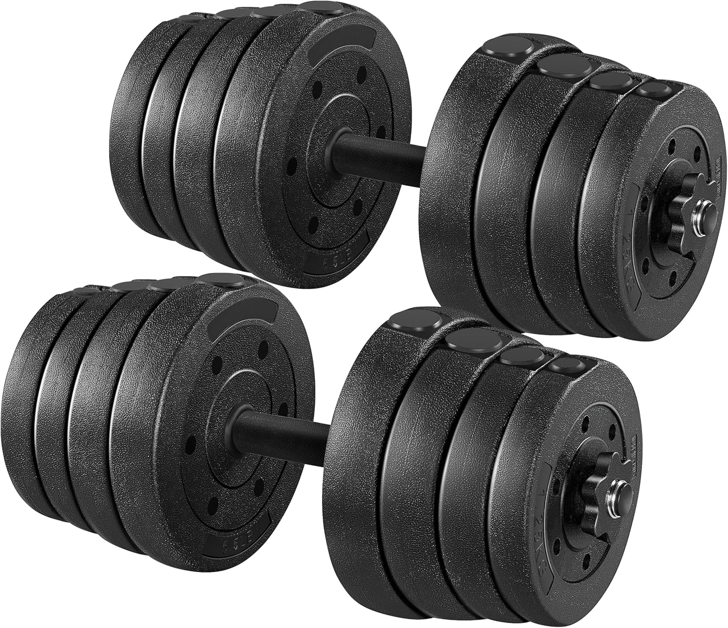Yaheetech 30KG/25KG/20KG/15KG Adjustable Dumbbells Weight Lifting Training Set Dumbbells Set (sold as a pair) Home Gym Fitness for Men/Women