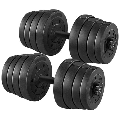 Yaheetech 30KG/25KG/20KG/15KG Adjustable Dumbbells Weight Lifting Training Set Dumbbells Set (sold as a pair) Home Gym Fitness for Men/Women